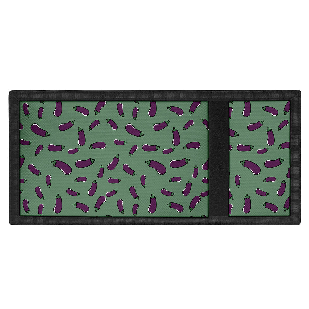 Little Purple Eggplant Pattern Print Trifold Wallet