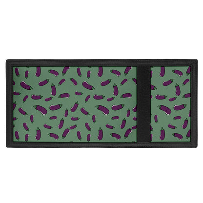Little Purple Eggplant Pattern Print Trifold Wallet