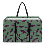 Little Purple Eggplant Pattern Print Utility Tote Bag