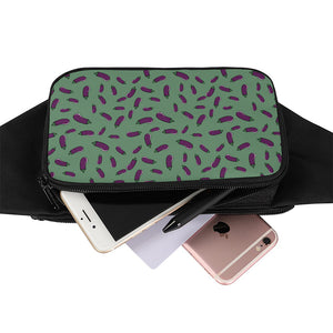 Little Purple Eggplant Pattern Print Waist Bag