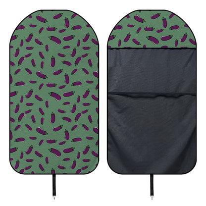Little Purple Eggplant Pattern Print Waterproof Car Seat Cover