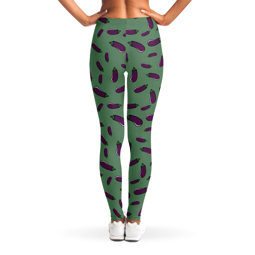 Little Purple Eggplant Pattern Print Women's Leggings