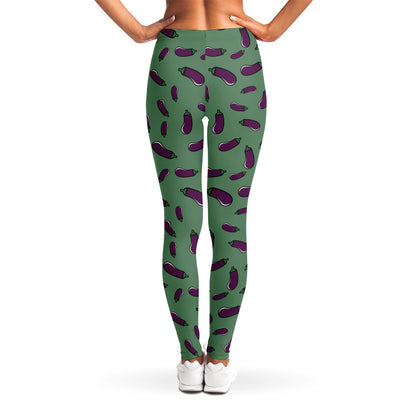 Little Purple Eggplant Pattern Print Women's Leggings
