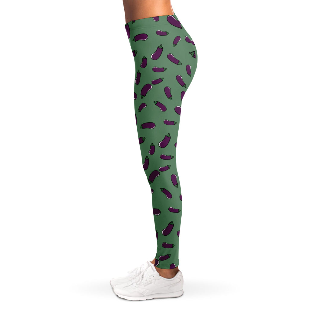 Little Purple Eggplant Pattern Print Women's Leggings
