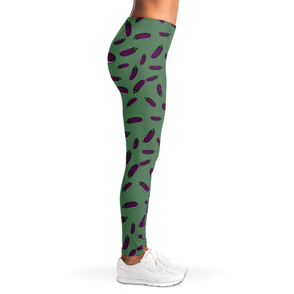 Little Purple Eggplant Pattern Print Women's Leggings