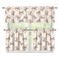 Little Rat Pattern Print 3 Piece Kitchen Curtains