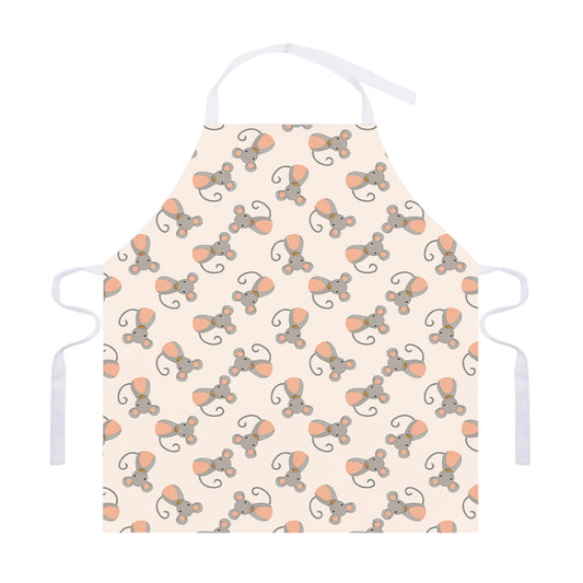 Little Rat Pattern Print Adjustable Apron