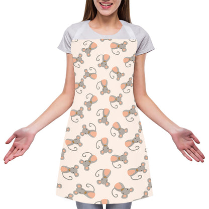 Little Rat Pattern Print Adjustable Apron