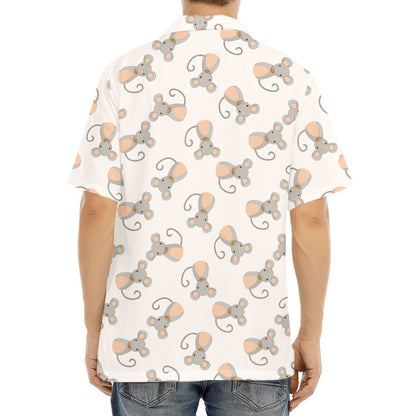 Little Rat Pattern Print Aloha Shirt