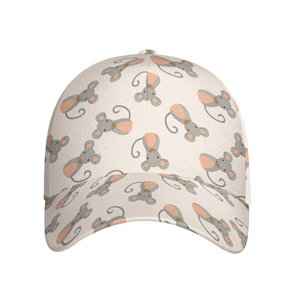 Little Rat Pattern Print Baseball Cap