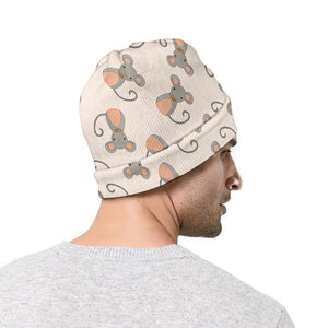 Little Rat Pattern Print Beanie