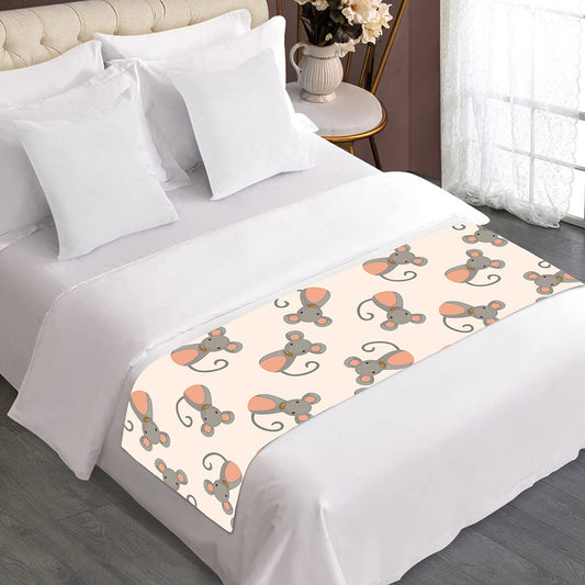 Little Rat Pattern Print Bed Runner