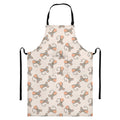 Little Rat Pattern Print Bib Apron With Pocket