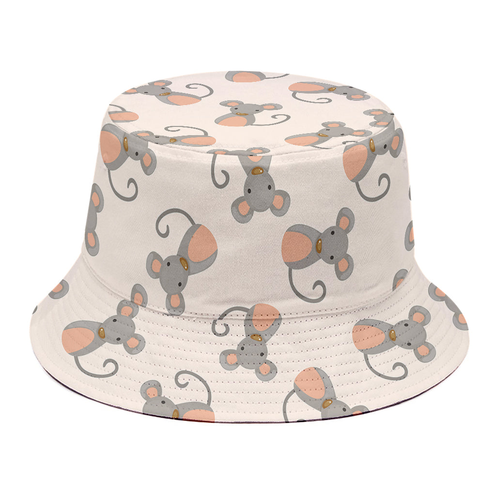Little Rat Pattern Print Bucket Hat