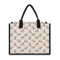Little Rat Pattern Print Canvas Tote Bag
