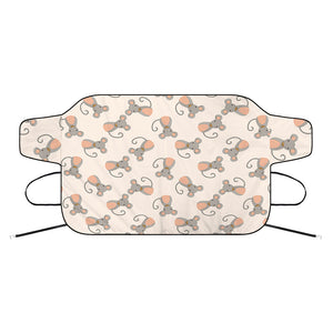 Little Rat Pattern Print Car Windshield Snow Cover