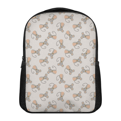 Little Rat Pattern Print Casual Backpack