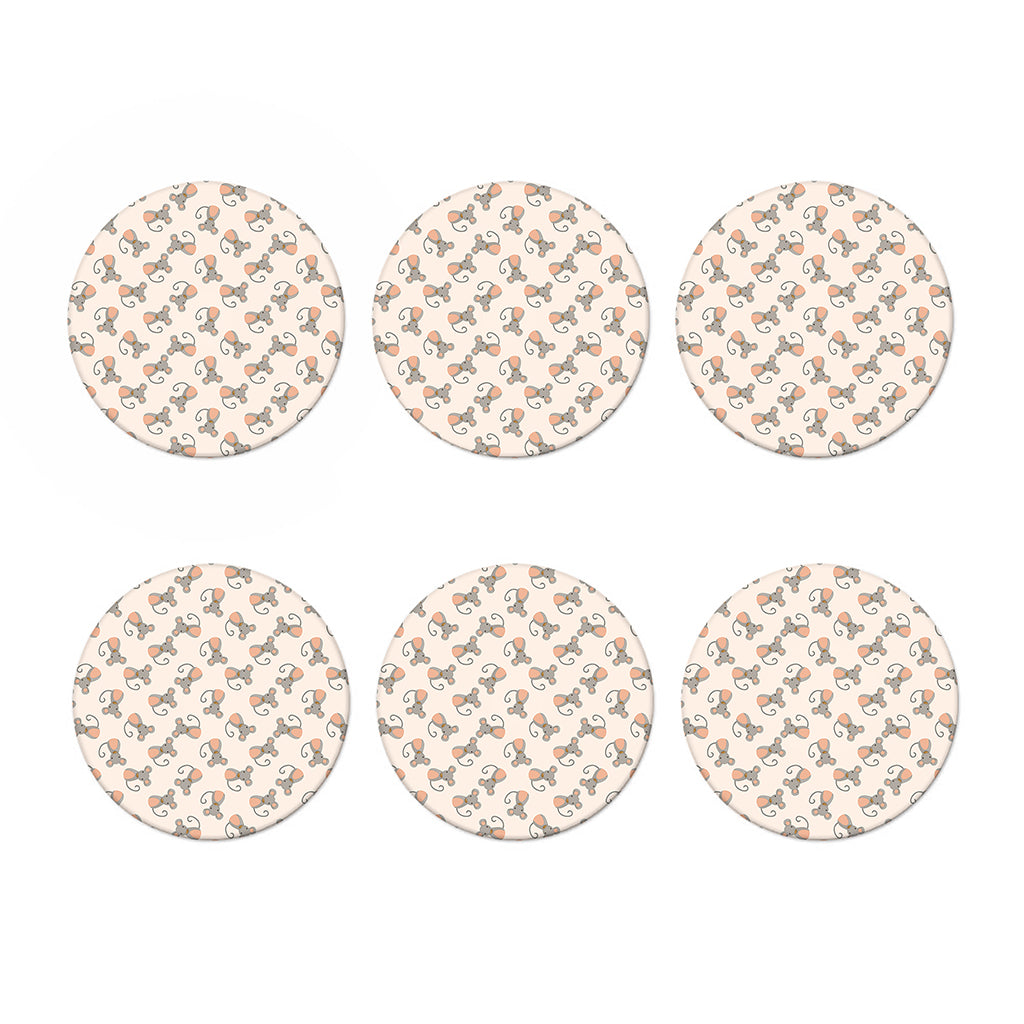 Little Rat Pattern Print Coaster Set