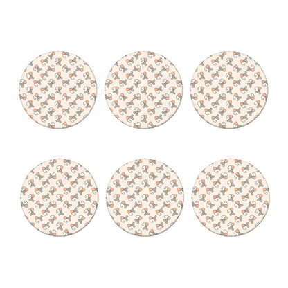 Little Rat Pattern Print Coaster Set