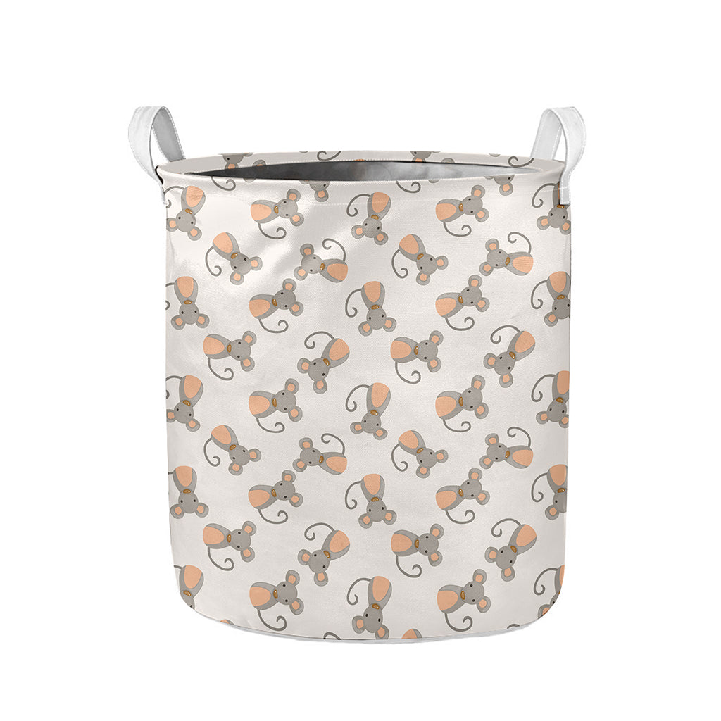 Little Rat Pattern Print Collapsible Laundry Basket