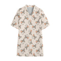 Little Rat Pattern Print Cotton Hawaiian Shirt
