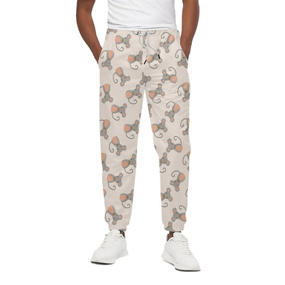 Little Rat Pattern Print Cotton Pants
