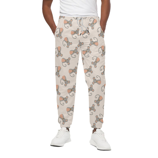 Little Rat Pattern Print Cotton Pants