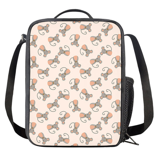 Little Rat Pattern Print Crossbody Lunch Bag