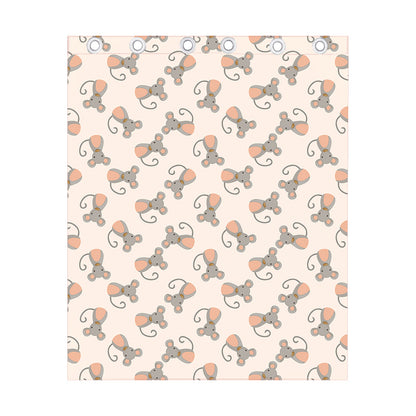 Little Rat Pattern Print Curtain