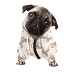 Little Rat Pattern Print Dog Zip Up Hoodie