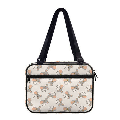 Little Rat Pattern Print Double Strap Bible Bag