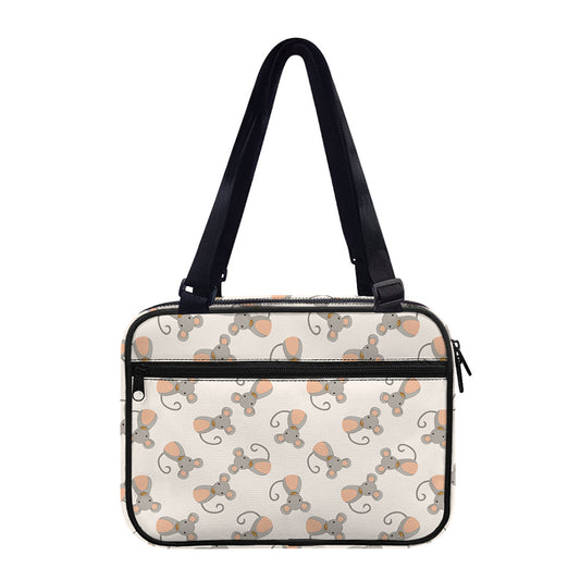 Little Rat Pattern Print Double Strap Bible Bag