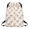 Little Rat Pattern Print Drawstring Backpack