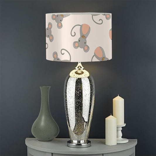 Little Rat Pattern Print Drum Lamp Shade