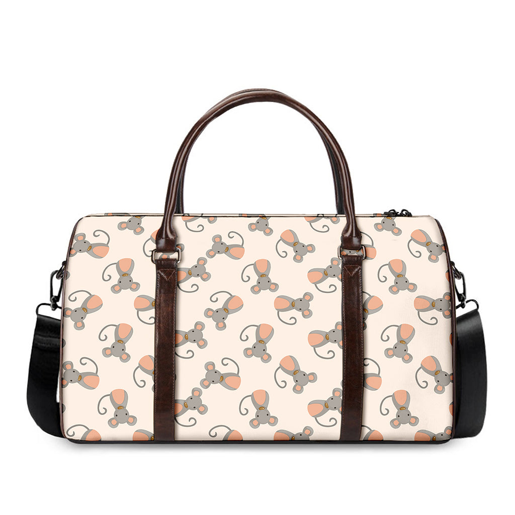Little Rat Pattern Print Duffle Bag