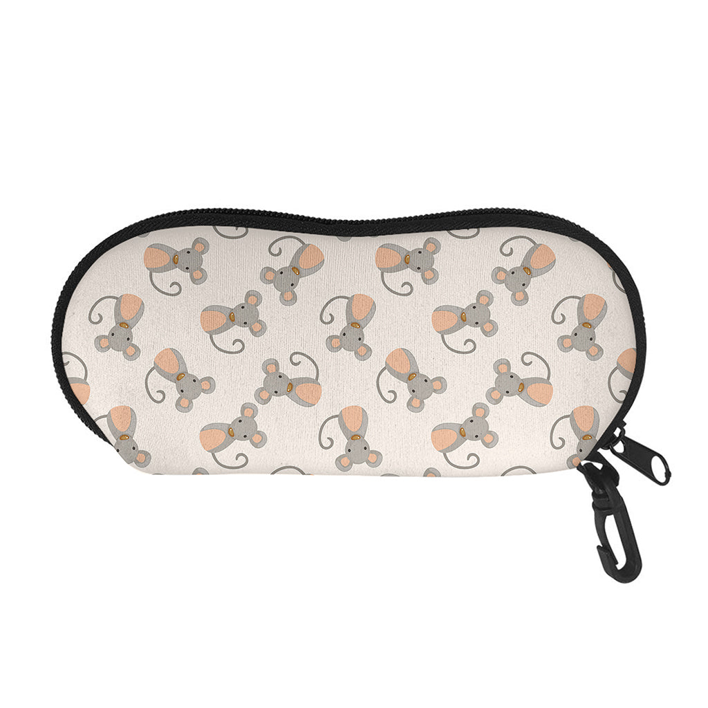 Little Rat Pattern Print Glasses Case