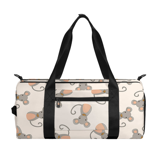 Little Rat Pattern Print Gym Bag
