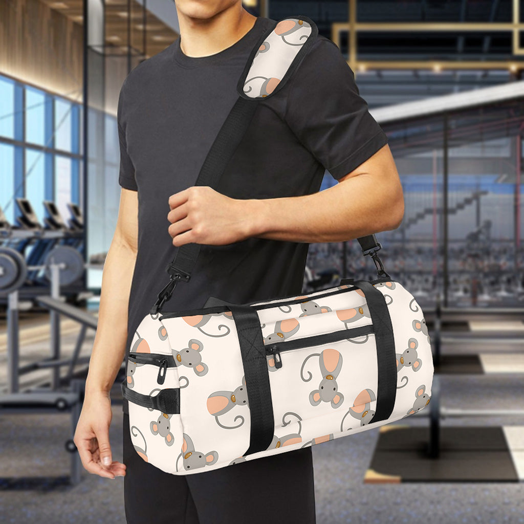 Little Rat Pattern Print Gym Bag