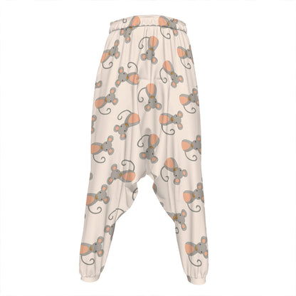 Little Rat Pattern Print Hammer Pants