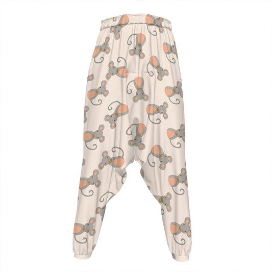 Little Rat Pattern Print Hammer Pants