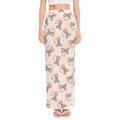 Little Rat Pattern Print High Slit Maxi Skirt