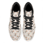 Little Rat Pattern Print High Top Leather Sneakers