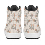 Little Rat Pattern Print High Top Leather Sneakers