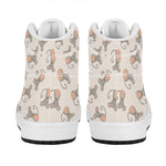 Little Rat Pattern Print High Top Leather Sneakers