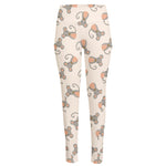 Little Rat Pattern Print High-Waisted Pocket Leggings