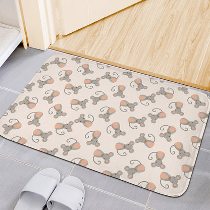 Little Rat Pattern Print Indoor Door Mat