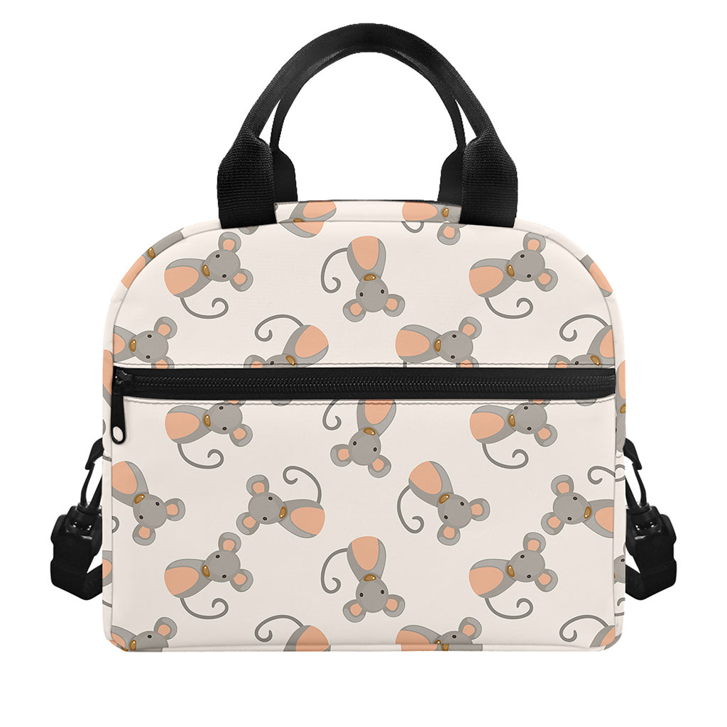Little Rat Pattern Print Insulated Lunch Bag