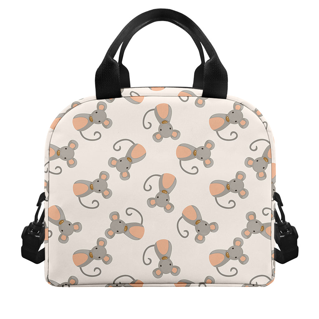 Little Rat Pattern Print Insulated Lunch Bag