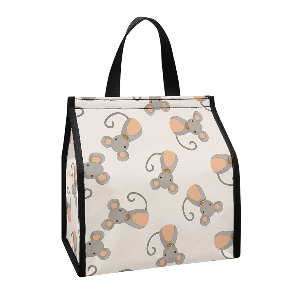 Little Rat Pattern Print Insulated Lunch Tote