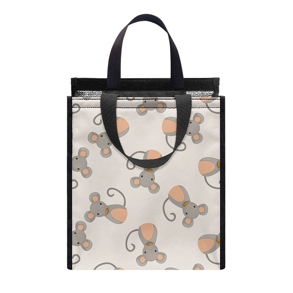 Little Rat Pattern Print Insulated Lunch Tote